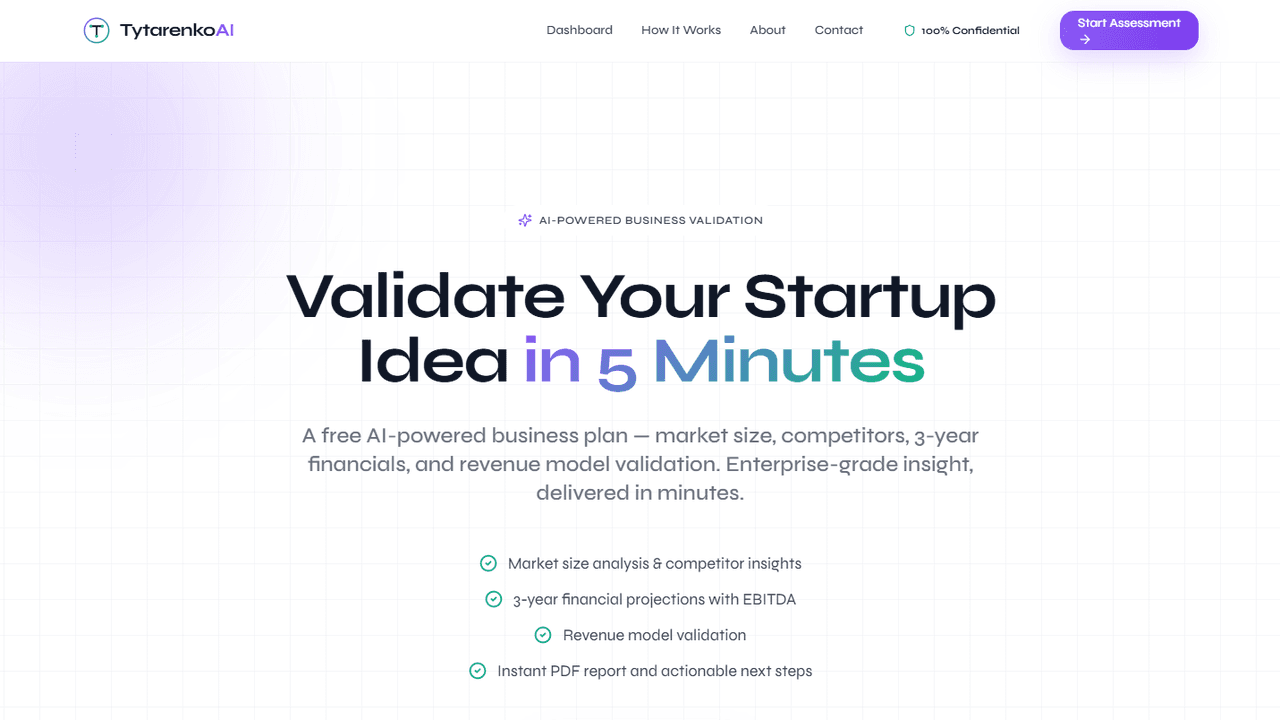 Business Growth AI Advisor — A ten-question conversation that turns a startup idea into a validated plan with market analysis, projections and a PDF report.